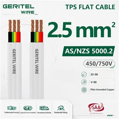 2C+E এবং 3C+E তে 2.5mm সাদা TPS বৈদ্যুতিক তার